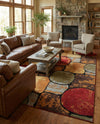 Bistro Lounge Collection Area Rug -  Cappuccino Rectangle Multi  lifestyle 5