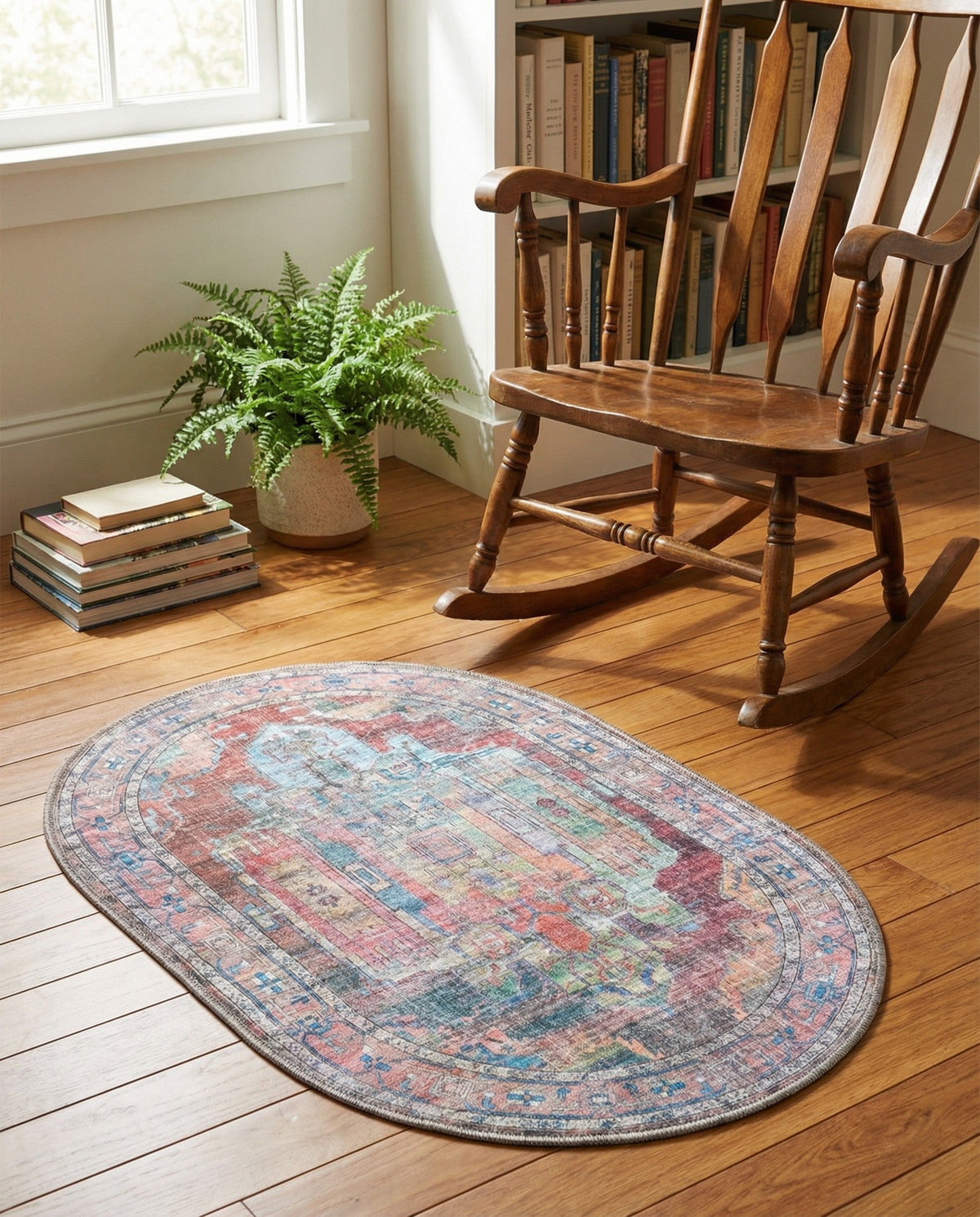 Zahara Oasis Collection Area Rug - Sahara Oval Multi  lifestyle 170