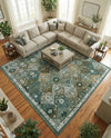 Brighton Terrace Collection Area Rug -  Rottingdean (Green) Square Green  lifestyle 70
