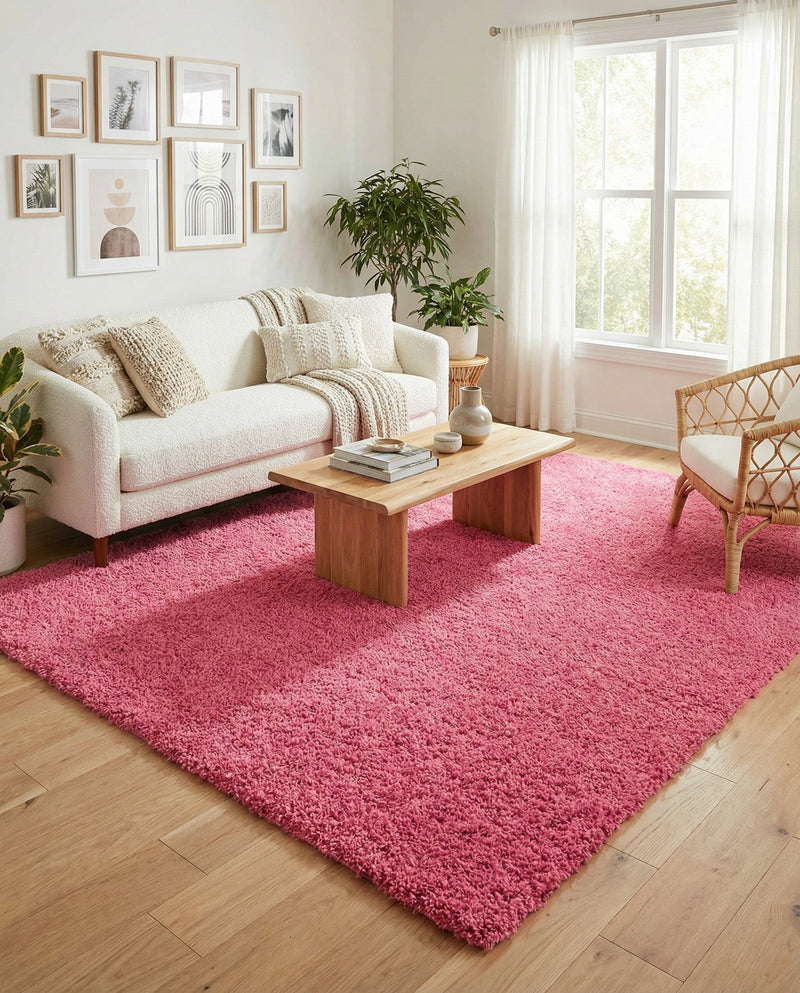 Plush Oasis Collection Area Rug - Serenity (Taffy Pink) Rectangle Taffy Pink  lifestyle 17