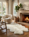 Arctic Lambskin Luxe Collection Area Rug - Tundra Rectangle White  lifestyle 33