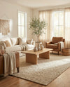 Savannah Jute Collection Area Rug - Seashore Rectangle Ivory  lifestyle 55