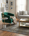 Hollywood Luxe Collection Area Rug - Sunset (Gray Gold) Rectangle Gray Gold  lifestyle 8