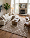Cozy Haven Shag Collection Area Rug - Serenity (Khaki) Rectangle Khaki  lifestyle 15