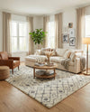 Berber Lattice Shag Collection Area Rug - Atlas (Ivory) Rectangle Ivory  lifestyle 4