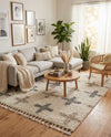 Cozy Cove Shag Collection Area Rug -  Driftwood Rectangle Ivory  lifestyle 11