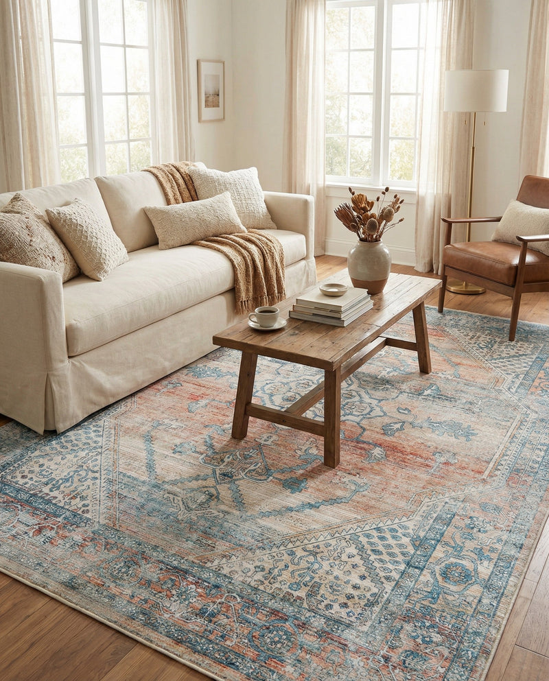 Coastal Haven Collection Area Rug -  Marina Rectangle Multi  lifestyle 59