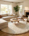 Plush Oasis Collection Area Rug - Serenity (Snow White) Round Snow White  lifestyle 62