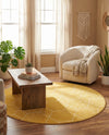 Trellis Mosaic Collection Area Rug - Arborville (Yellow) Round Yellow  lifestyle 47