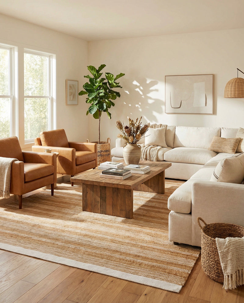 Marina Collection Area Rug - Marina Rectangle Natural  lifestyle 80