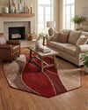 Autumn Meadow Collection Area Rug -  Emberglow Octagon Multi  lifestyle 47