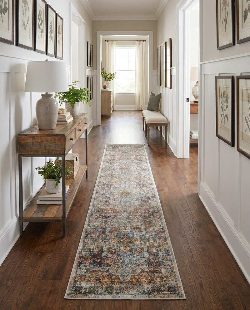 Savannah Soiree Collection Area Rug -  Everglade (Ivory) Runner Ivory  lifestyle 46