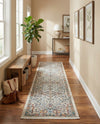 Seville Stripes Collection Area Rug -  Malaga (Ivory) Runner Ivory  lifestyle 49