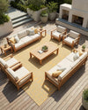 Urban Oasis Rugs Collection Area Rug -  Boulevard (Yellow and Aqua) Square Yellow and Aqua  lifestyle 24