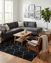 Trellis Mosaic Collection Area Rug - Arborville (Black) Rectangle Black  lifestyle 19