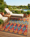 Urban Terrace Collection Area Rug -  Compass Rectangle Multi  lifestyle 38