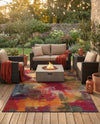 Urban Terrace Collection Area Rug -  Atrium Rectangle Multi  lifestyle 65