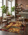 Bistro Lounge Collection Area Rug -  FlatWhite Rectangle Multi  lifestyle 31
