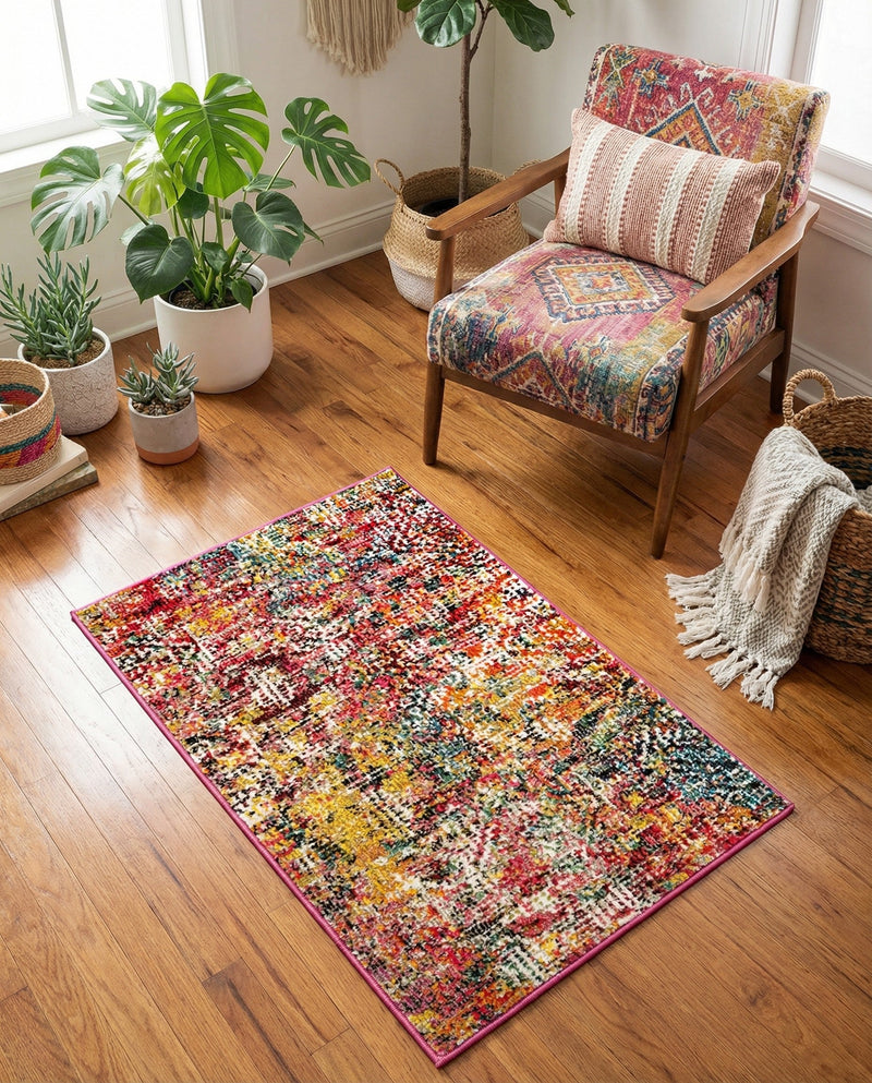 Colorburst Oasis Collection Area Rug -  Azura Rectangle Multi  lifestyle 6