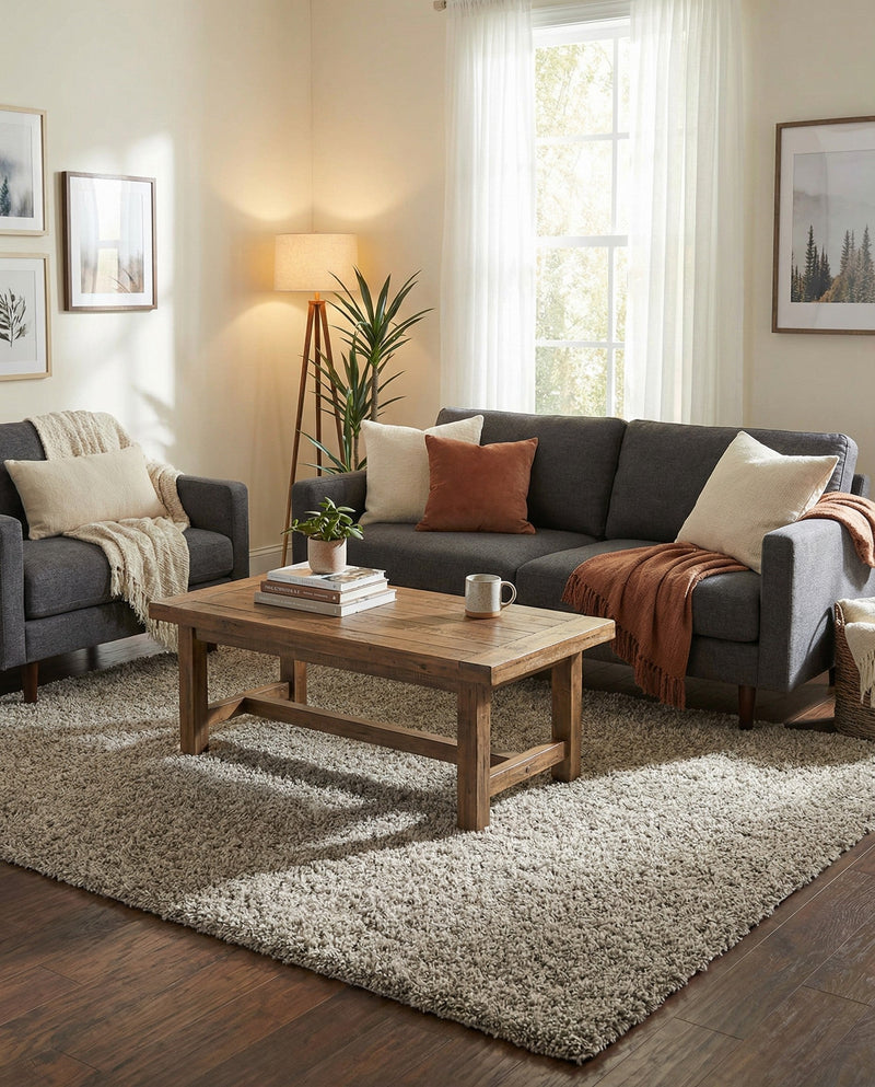 Plush Oasis Collection Area Rug - Serenity (Cloud Gray) Rectangle Cloud Gray  lifestyle 9
