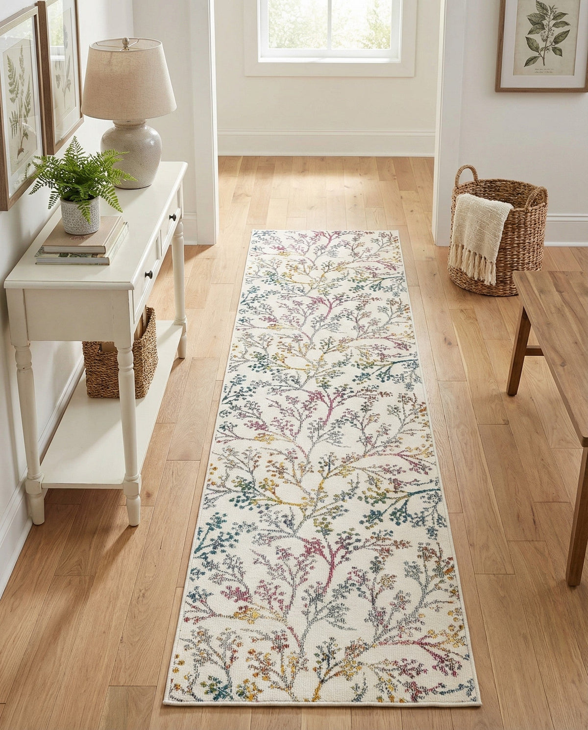 Meadow Breeze Collection Area Rug -  Sunbeam Runner Ivory  lifestyle 166