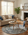 Georgetown Rugs Collection Area Rug - Dupont (Gray) Round Gray  lifestyle 65