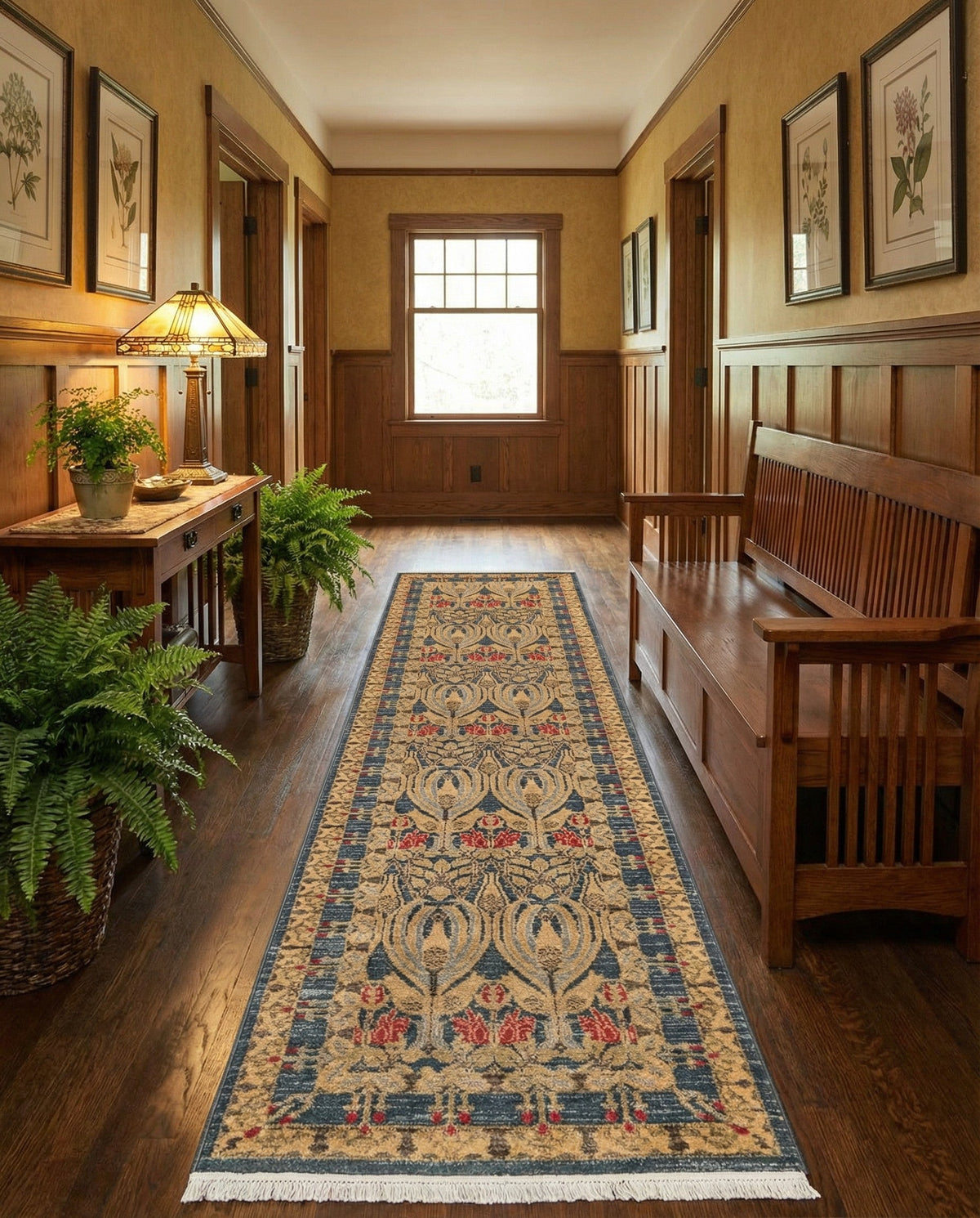 Chelsea Elegance Collection Area Rug -  Brompton (Navy Blue) Runner Navy Blue  lifestyle 135