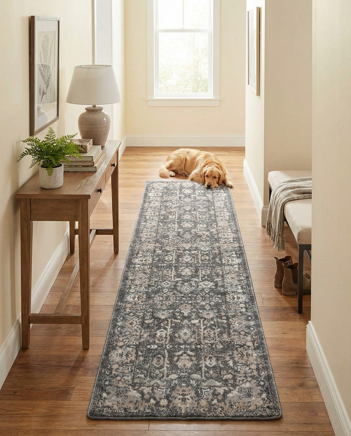 Cascade Range Collection Area Rug -  Shasta (Gray) Runner Gray  lifestyle 101