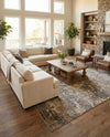 Chromatic Oasis Collection Area Rug -  Tropic Rectangle Gray  lifestyle 28