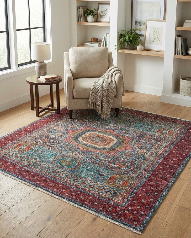 Bazaar Chic Collection Area Rug -  Nador Square Multi  lifestyle 41