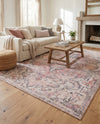 Vintage Memories Collection Area Rug - Echoes Rectangle Beige pink  lifestyle 16