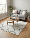 Trellis Mosaic Collection Area Rug -  Pergolatown (Ivory) Square Ivory  lifestyle 43