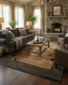 Bistro Lounge Collection Area Rug -  Affogato Rectangle Beige  lifestyle 18