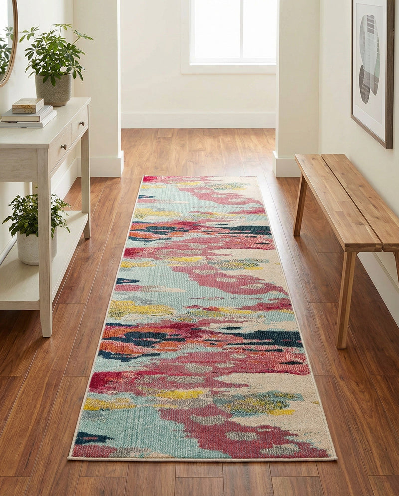 Marrakesh Elegance Collection Area Rug -  Skhirat Runner Pink  lifestyle 68