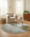 Caribbean Breeze Collection Area Rug -  Calypso Round Gray  lifestyle 43