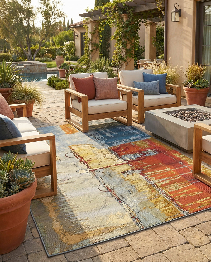 Urban Terrace Collection Area Rug -  Arbour Rectangle Multi  lifestyle 21