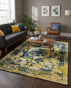 Riviera Elegance Collection Area Rug -  Menton (Navy Blue) Rectangle Navy Blue  lifestyle 21