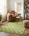 Lattice Gardens Collection Area Rug -  Bloomfield (Light Green) Rectangle Light Green  lifestyle 3