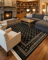 Samarkand Elegance Collection Area Rug -  Margilan (Dark Green) Rectangle Dark Green  lifestyle 25