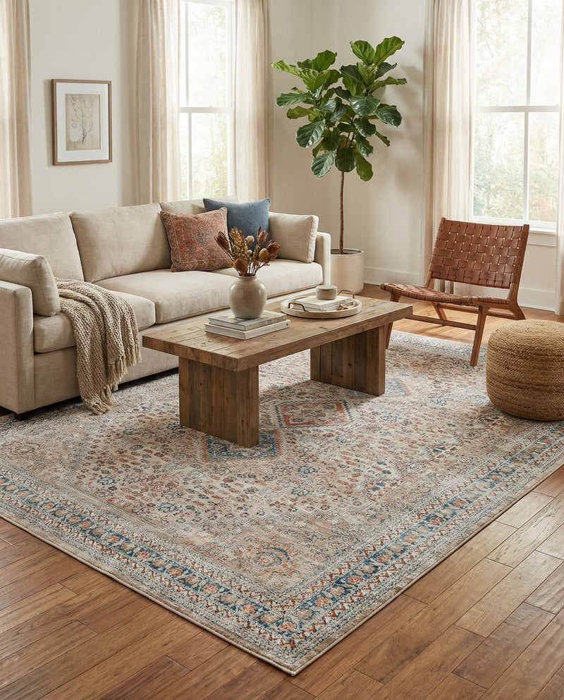 Coastal Haven Collection Area Rug -  Harborview Rectangle Multi  lifestyle 24