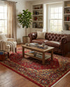Persian Elegance Collection Area Rug -  Khorasan Rectangle Red  lifestyle 14