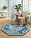 Beverly Grove Collection Area Rug - Melrose (Navy Blue) Octagon Navy Blue  lifestyle 74