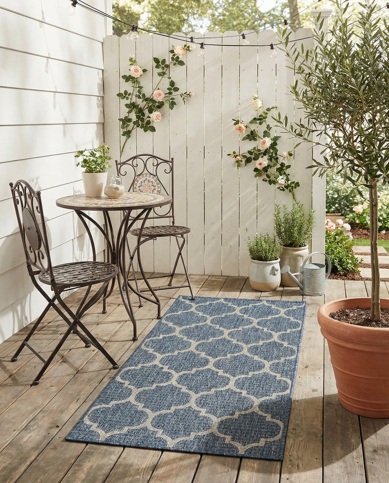Savannah Pergola Collection Area Rug - Arbor (Navy Blue) Runner Navy Blue  lifestyle 52