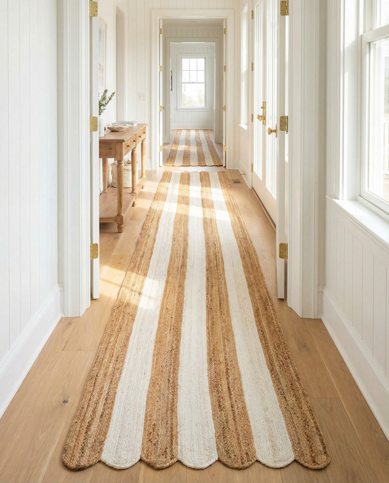 Serenity Braided Jute Collection Area Rug - Luna Runner Natural and Ivory  lifestyle 35