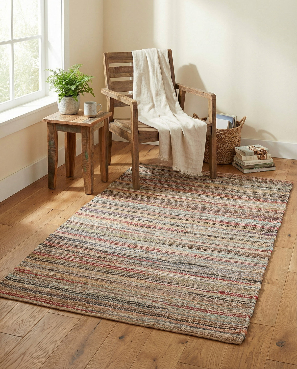 Savannah Jute Collection Area Rug - Serengeti Rectangle Multi  lifestyle 13