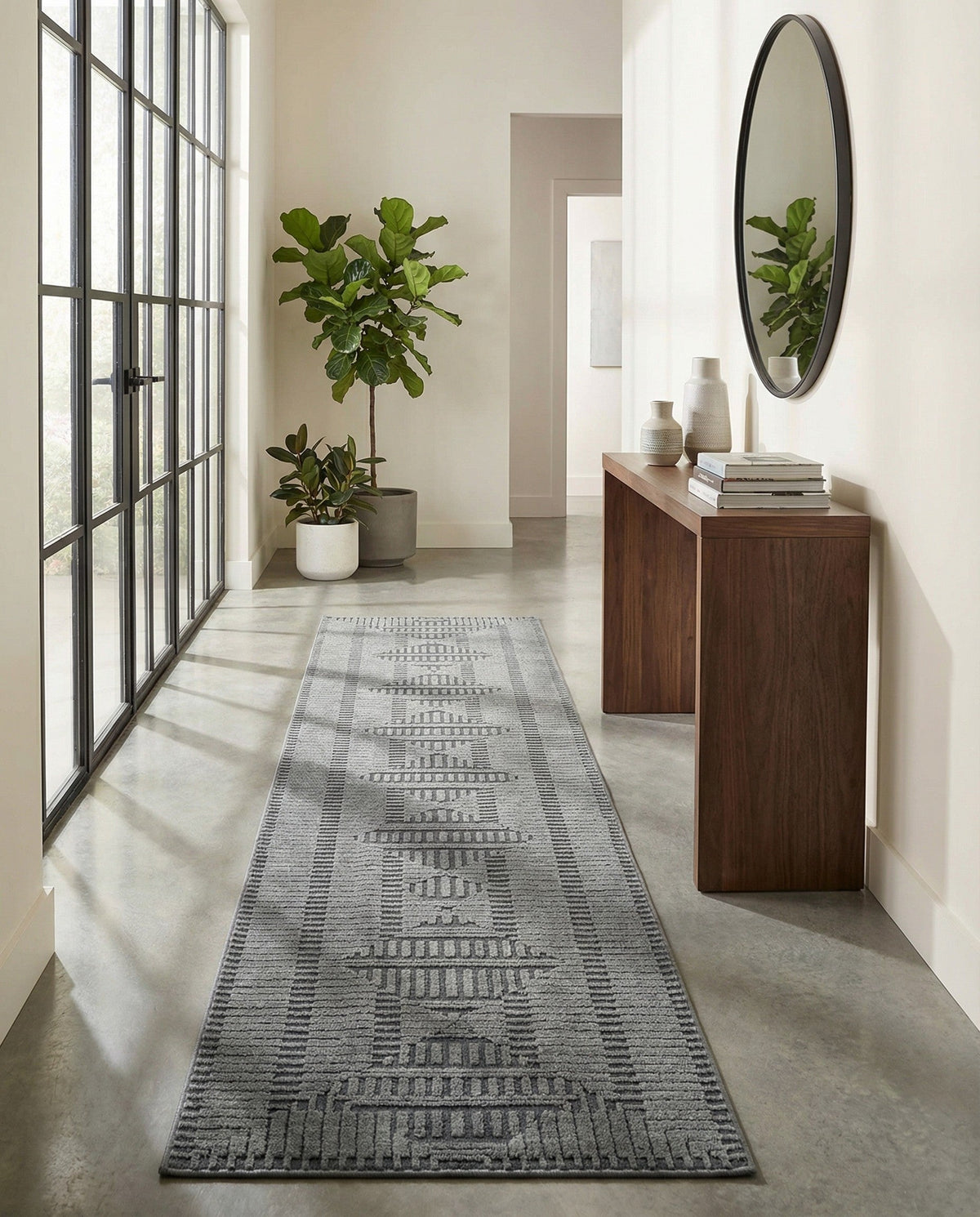 Haven Tapestry Collection Area Rug -  TranquilGlade Runner Serenity Blue  lifestyle 71