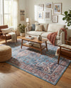Zahara Oasis Collection Area Rug -  Casablanca Rectangle Blue  lifestyle 12