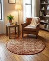 Autumn Meadow Collection Area Rug -  Ironbark Round Terracotta  lifestyle 80