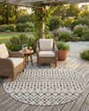 Savannah Pergola Collection Area Rug -  Pergola (Gray) Round Gray  lifestyle 59