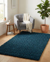 Plush Oasis Collection Area Rug - Serenity (Sapphire Blue) Rectangle Sapphire Blue  lifestyle 9